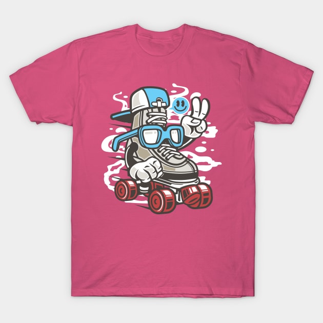 Rebel hipster roller skater T-Shirt by Superfunky